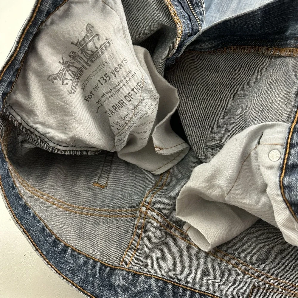 Levi's 559 Straight Relaxed‎ Jeans Mens 34x32 Blue Cotton Denim Dark Wash VTG